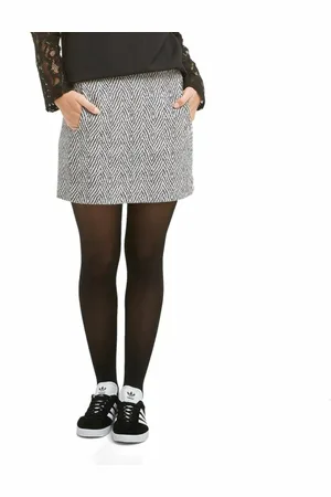 See u soon Jupe courte esprit jacquard femme - Noir