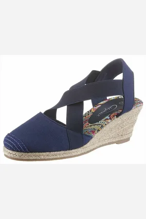 City Walk Sandales talons compensés femme - Marine