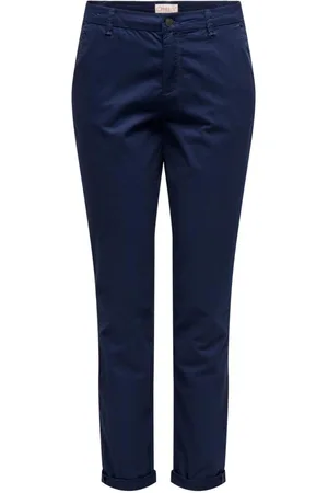 ONLY Pantalon chino fermeture par bouton taille classique en coton Noor