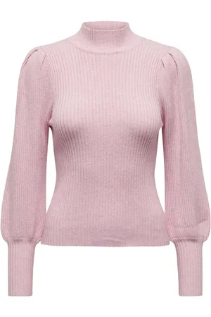 ONLY Pull en maille col haut col haut Lila