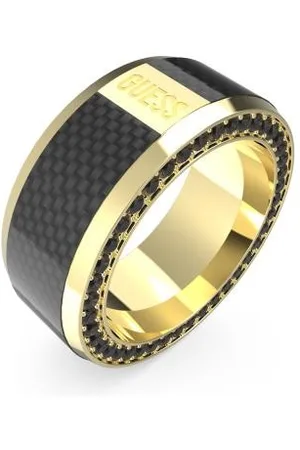Guess Bague Racer Tag Acier Et Fibre De Carbone