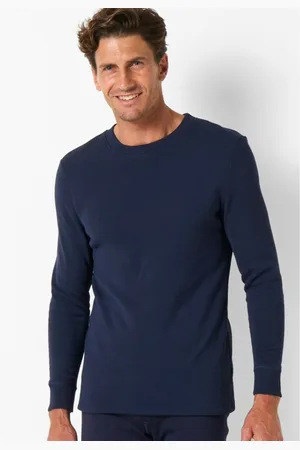 Damart Tee Shirt Manches Longues Marine Foncé Thermolactyl