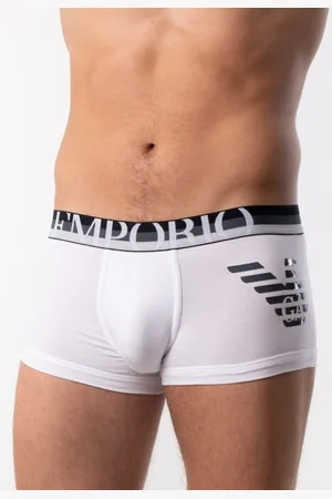 Emporio Armani BOXER EAGLE CEINTURE ELASTIQUEE ET CONTRASTEE Blanc en tissu