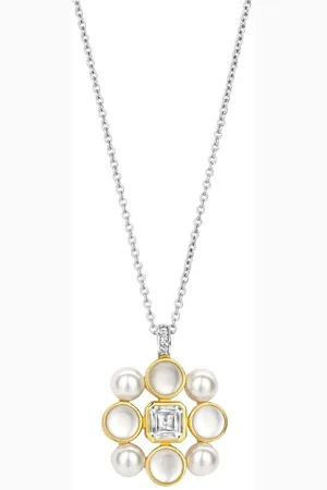 Ti Sento Collier - 34046YP Argent Perles Synthétiques Et Oxyde De Zirconium Rond