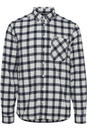 Blend Chemise Bleue en Coton manches longues
