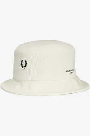 Fred Perry Chapeau bob - Blanc en coton