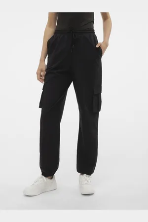 VERO MODA Pantalon cargo fermeture à cordon taille haute Léa