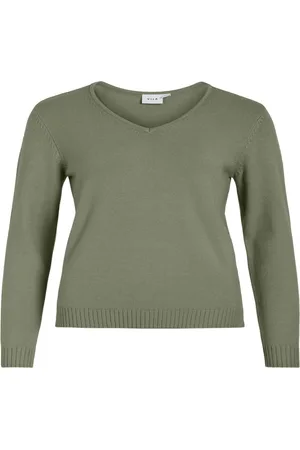 VILA Pull col en v épaules tombantes Eve