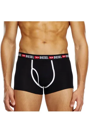 Diesel Lot de 3 boxers coton noir avec détail blanc