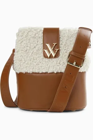 Vanessa Wu Sac seau en faux shearling