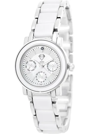 So Charm Bijoux Montre Lila acier blanche ornée d