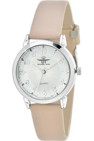 So Charm Bijoux Montre Lucia acier et cuir beige