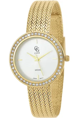 So Charm Bijoux Montre Mona dorée ornée de Cristaux scintillants