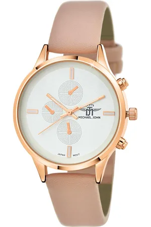 So Charm Bijoux Montre Jill dorée et cuir beige