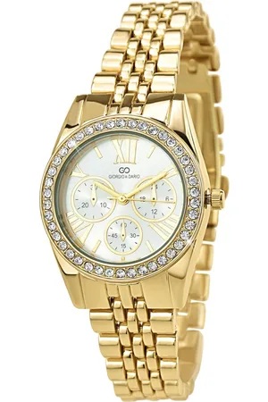 So Charm Bijoux Montre Ayla dorée ornée de Cristaux scintillants