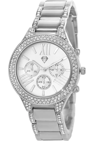So Charm Bijoux Montre Angelina acier élégante ornée de Cristaux scintillants