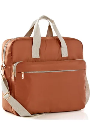 Becquet Sac pour ordinateur en Textile Marron caramel