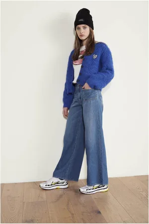 Le Temps des Cerises Jeans fille, flare, très évasé, longueur 34 Iris en coton
