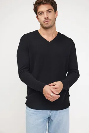 Maison Heritage Pull homme col V ZAHER en cachemire