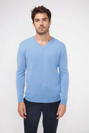 Maison Heritage Pull homme col V ZAHER en cachemire