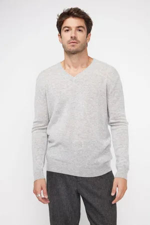 Maison Heritage Pull homme col V ZAHER en cachemire