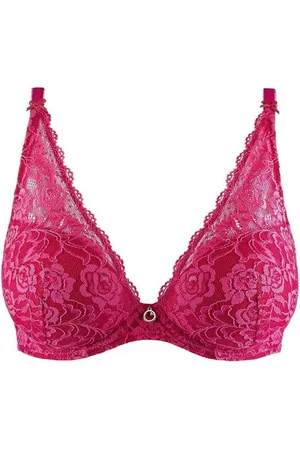 Aubade Soutien-gorge plongeant armatures en dentelle Rose