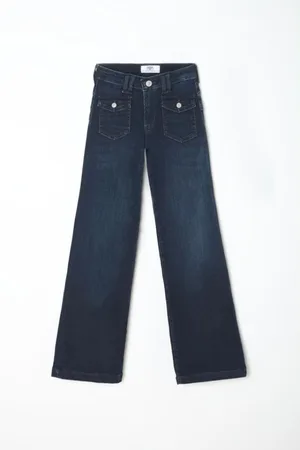 Le Temps des Cerises Jeans fille, flare, très évasé, longueur 34 Ora en coton
