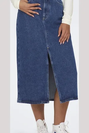 ONLY Jupe mi longue en jean Bianca Hazel