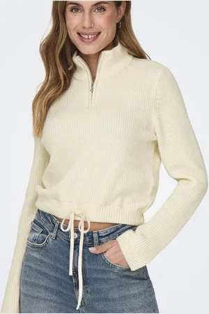 ONLY Pull en maille col zippé Felicia en viscose Ines