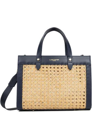 Lancaster Sac cabas main S Cannage Rotin foncé