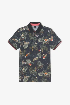 Le Temps des Cerises Polo à imprimé jungle DUDE en coton Pax