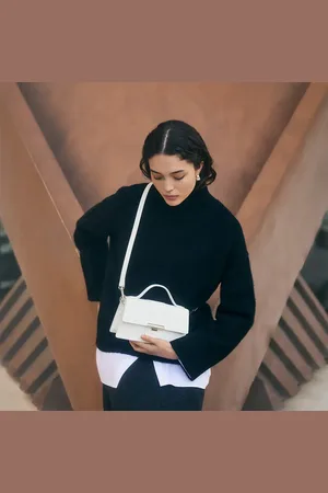Lancaster Sac baguette à rabat avec fermoir M Paris Ily en cuir