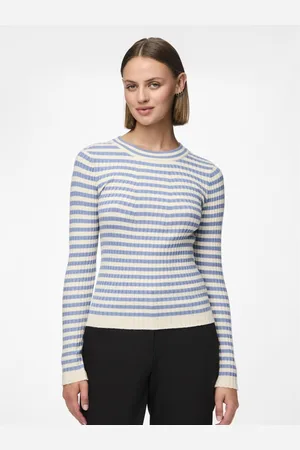 Pieces® Pull en maille Crista à rayures en viscose Ula