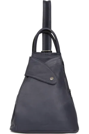 Hexagona Sac transformable - Cuir de vachette - Bleu nuit - Sauvage