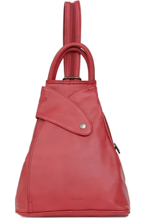 Hexagona Sac transformable - Cuir de vachette - Carmin - Sauvage