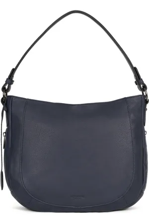 Hexagona Besace - Cuir de vachette - Bleu nuit - Sauvage