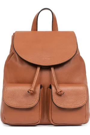 Hexagona Sac à dos - Cuir de vachette - Terre - Sauvage