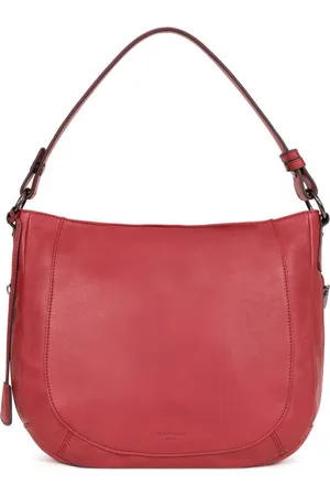 Hexagona Besace - Cuir de vachette - Carmin - Sauvage