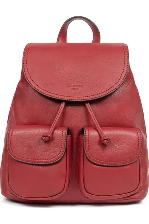 Hexagona Sac à dos - Cuir de vachette - Carmin - Sauvage