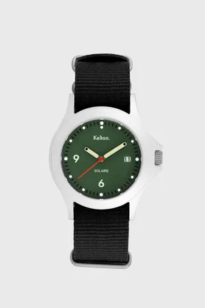 Kelton Montre Solaire Vert Nato Noir Femme