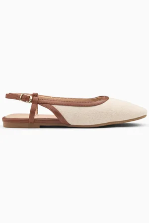 Vanessa Wu Ballerines slingback Tina beiges à bride