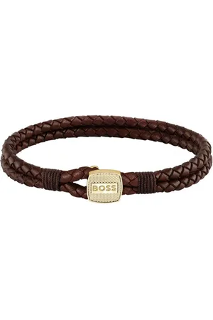 HUGO BOSS Bracelet Homme Seal - 1580667M Cuir, Acier