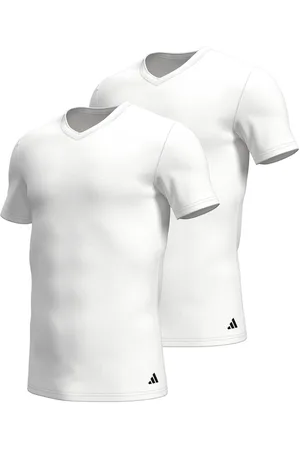 Eminence Lot de 2 tee-shirts homme col V Active Flex Cotton Adidasport en coton