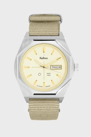 Kelton Montre automatique Octogone champagne nato sable