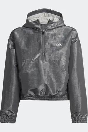adidas Veste de survêtement à capuche et demi-zip en toile ample Dance