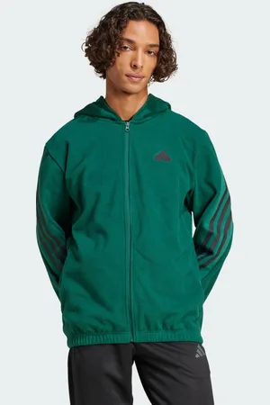 adidas Veste à capuche entièrement zippée polaire 3 bandes Future Icons