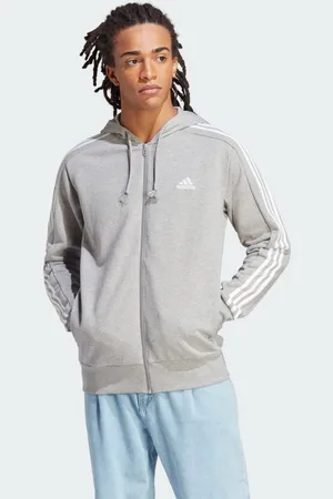 adidas Veste à capuche zippée 3 bandes Essentials