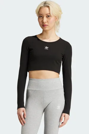 adidas T-shirt court et côtelé à manches longues Essentials