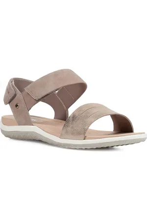 Geox Sandales en cuir brides à scratch - Geo-d02r6f - - Cuir Boeuf
