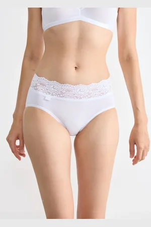 Sloggi Culotte haute midi avec dentelle - Diatomite - - Coton